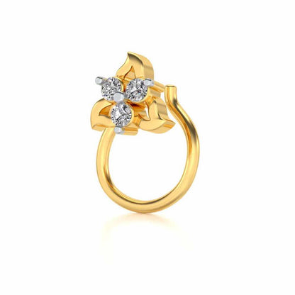 Calytrix Silver Nosepin - Yellow Gold - Image 1