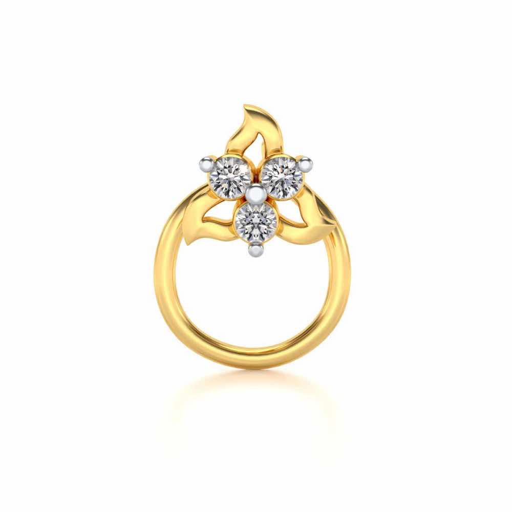 Calytrix Silver Nosepin - Yellow Gold - Image 2
