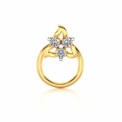 Calytrix Silver Nosepin - Yellow Gold - Image 2
