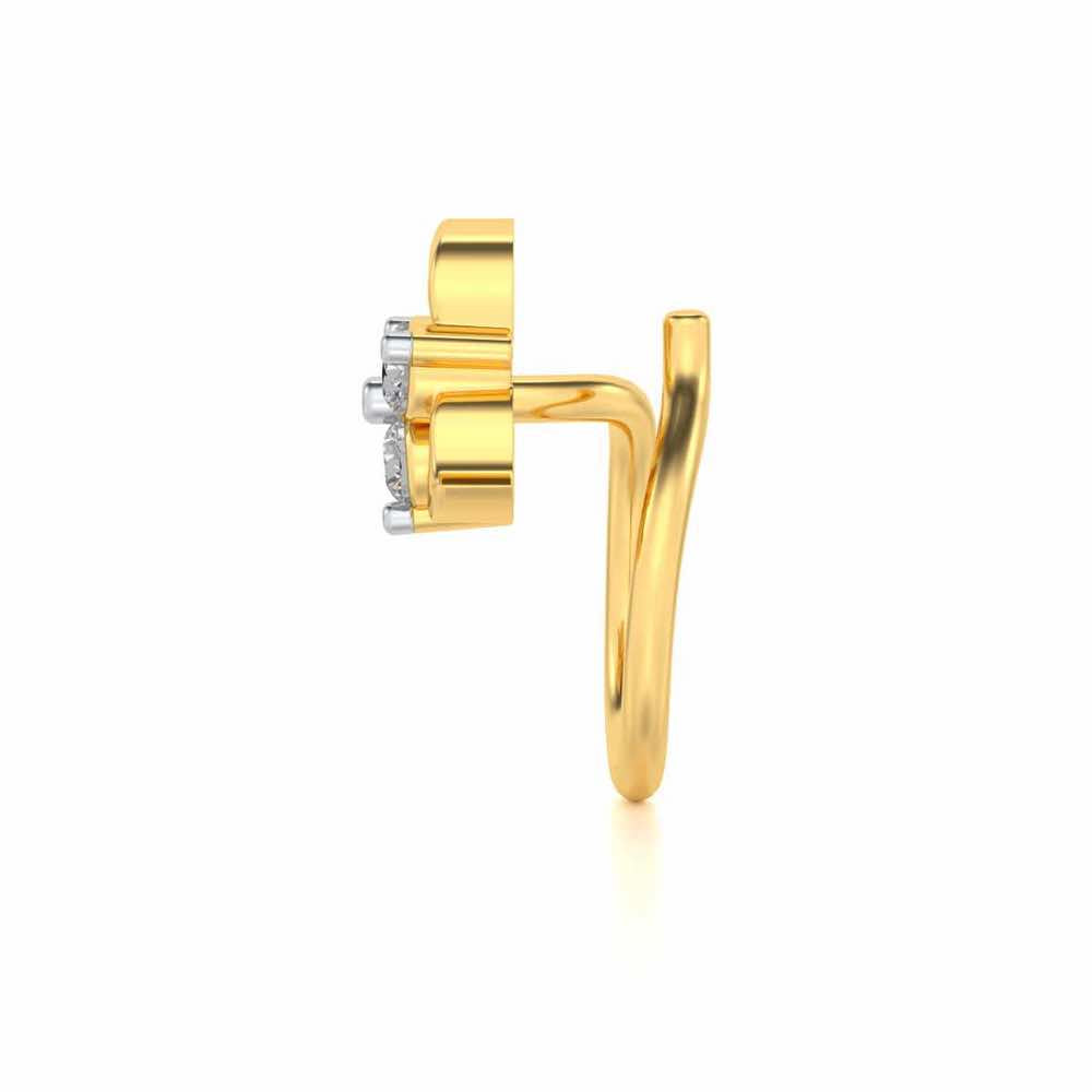 Calytrix Silver Nosepin - Yellow Gold - Image 4