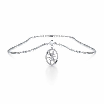 Cancer Silver Pendant - White Gold - Image 3