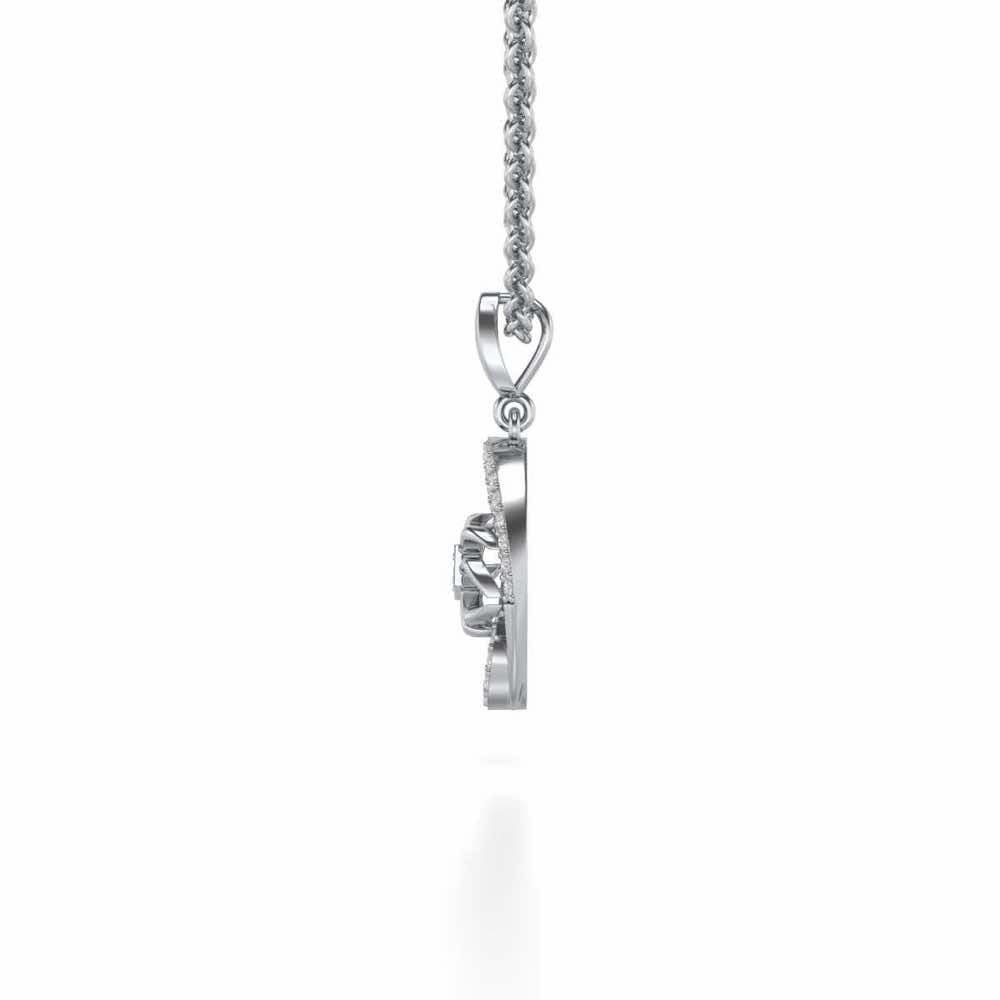 Cancer Silver Pendant - White Gold - Image 4