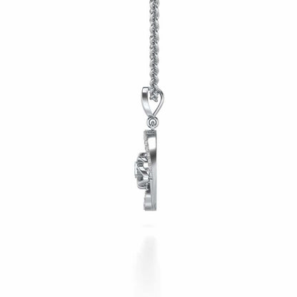 Cancer Silver Pendant - White Gold - Image 4