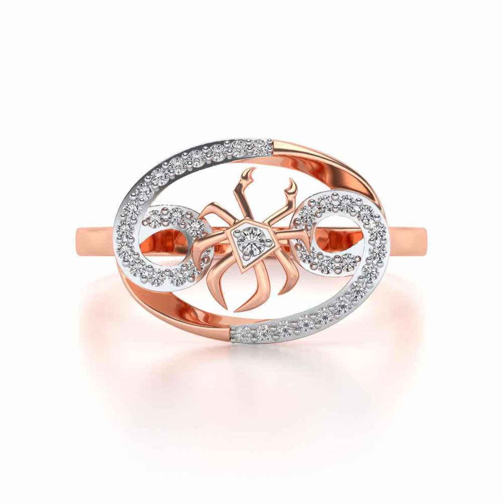 Cancer Silver Ring - Rose Gold - Image 5