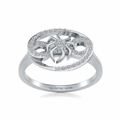 Cancer Silver Ring - White Gold - Image 2