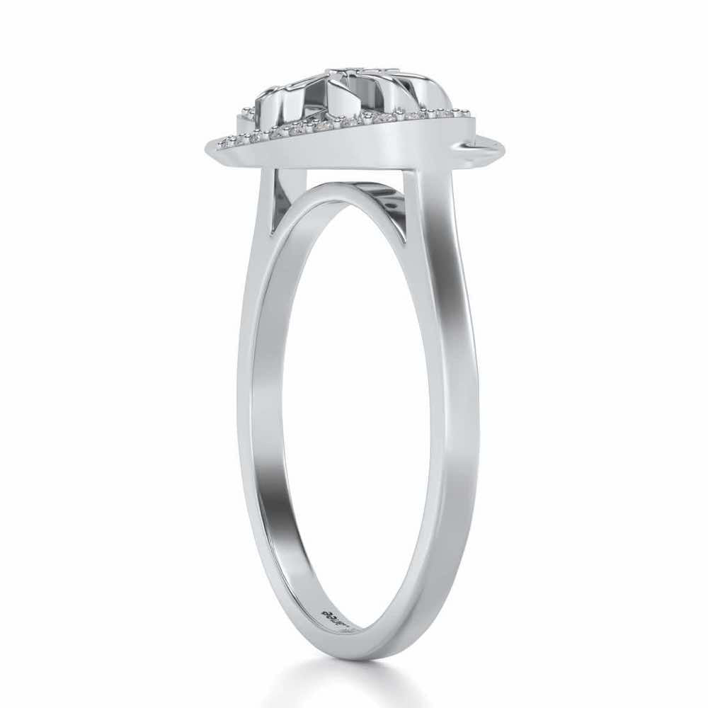 Cancer Silver Ring - White Gold - Image 4