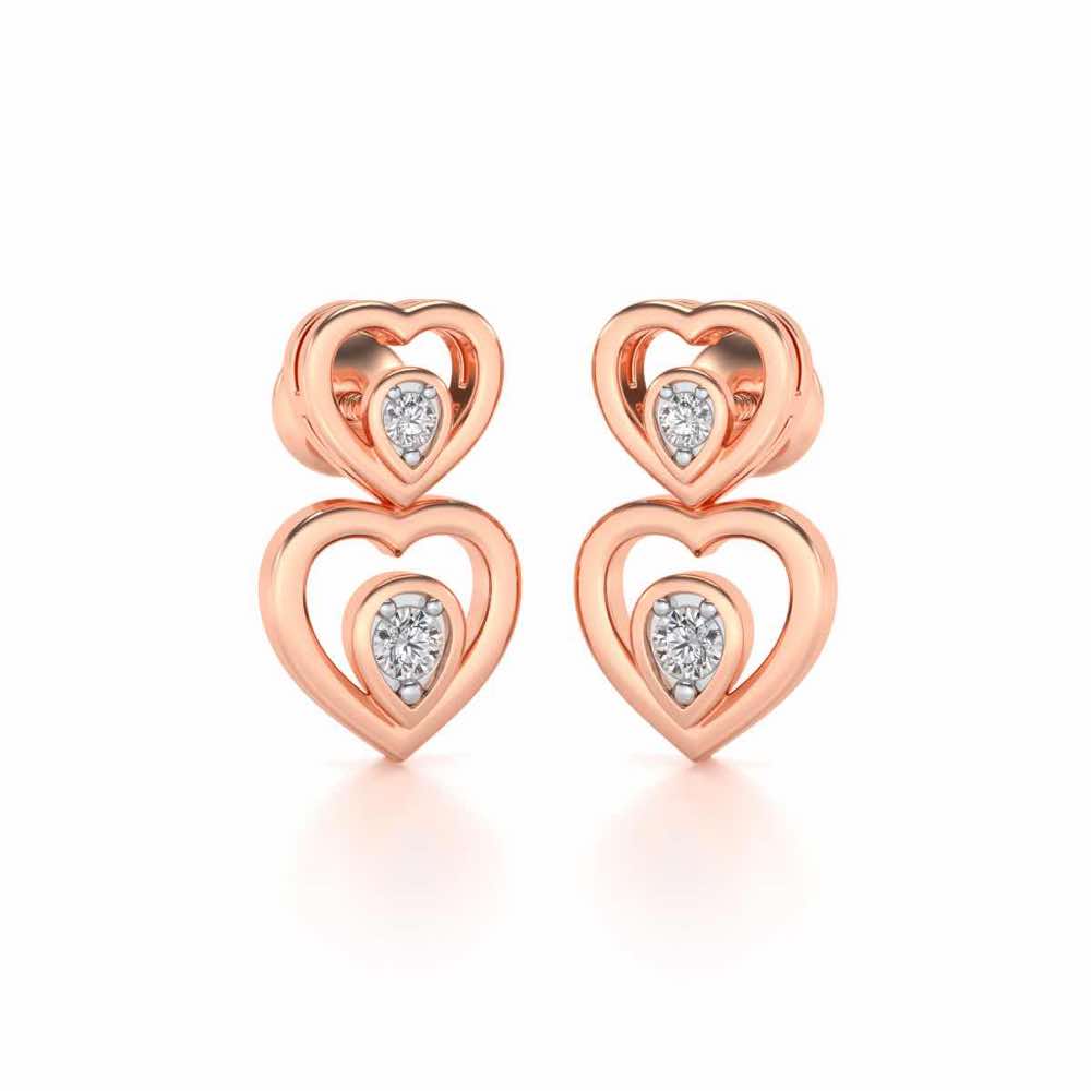 Candalini Silver Earrings - Rose Gold - Image 1