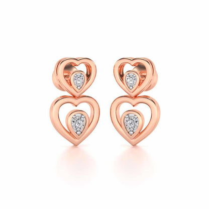 Candalini Silver Earrings - Rose Gold - Image 1