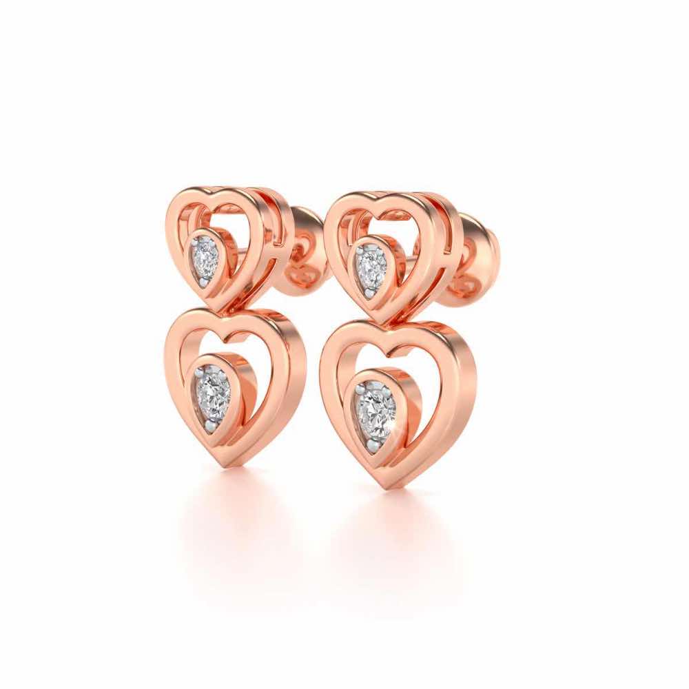 Candalini Silver Earrings - Rose Gold - Image 2