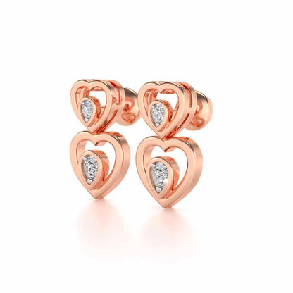 Candalini Silver Earrings - Rose Gold - Image 2