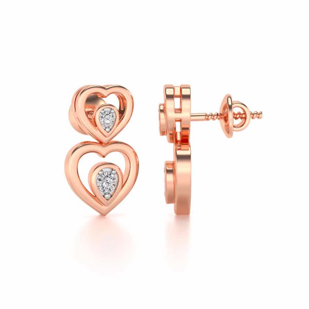 Candalini Silver Earrings - Rose Gold - Image 3