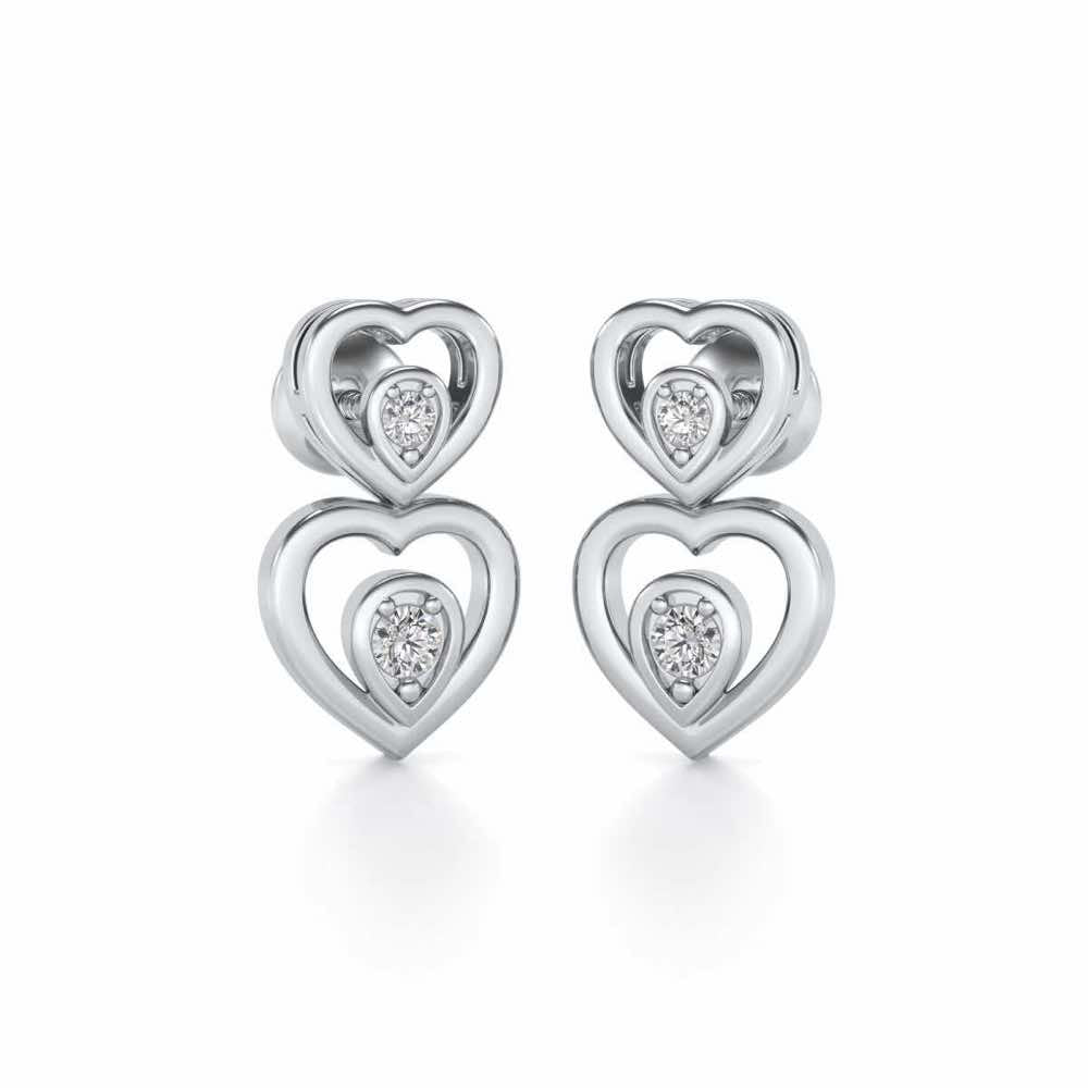 Candalini Silver Earrings - White Gold - Image 1