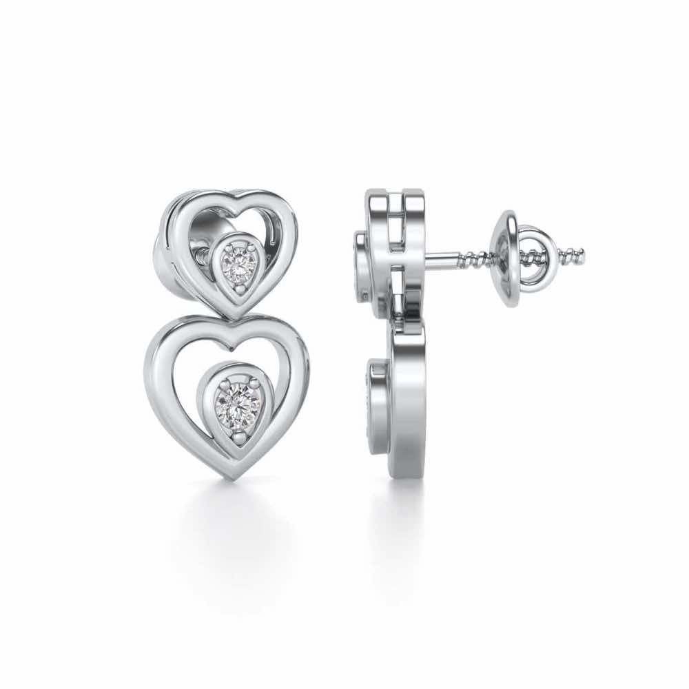 Candalini Silver Earrings - White Gold - Image 3