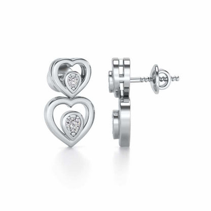 Candalini Silver Earrings - White Gold - Image 3