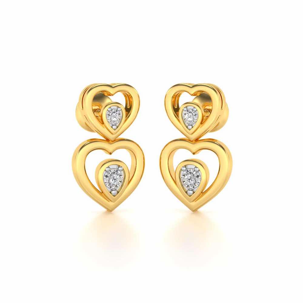 Candalini Silver Earrings - Yellow Gold - Image 1