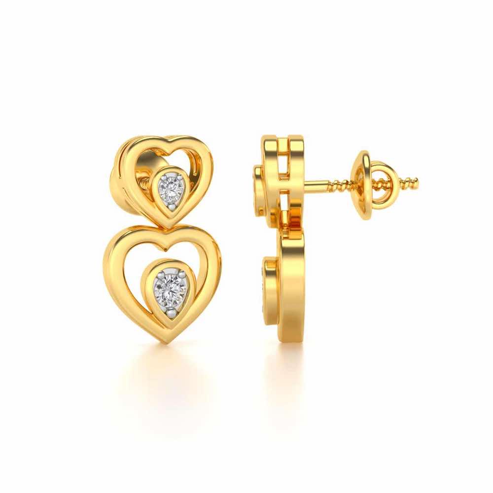 Candalini Silver Earrings - Yellow Gold - Image 3