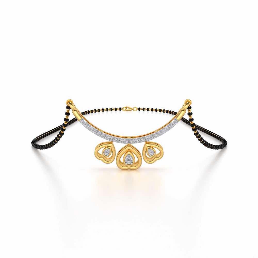 Candalini Silver Mangalsutra - Yellow Gold - Image 1