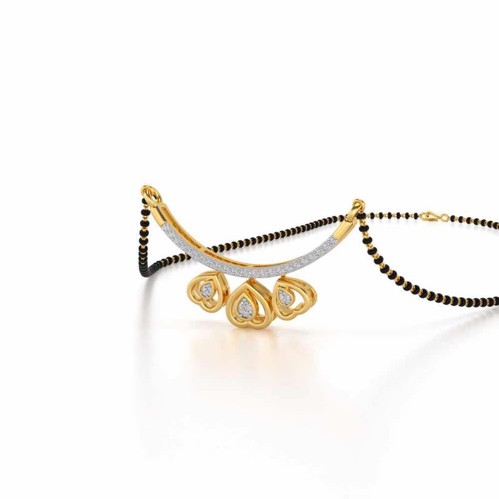 Candalini Silver Mangalsutra - Yellow Gold - Image 2