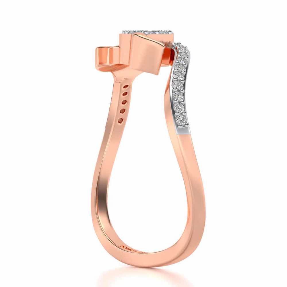 Capricorn Silver Ring - Rose Gold - Image 4