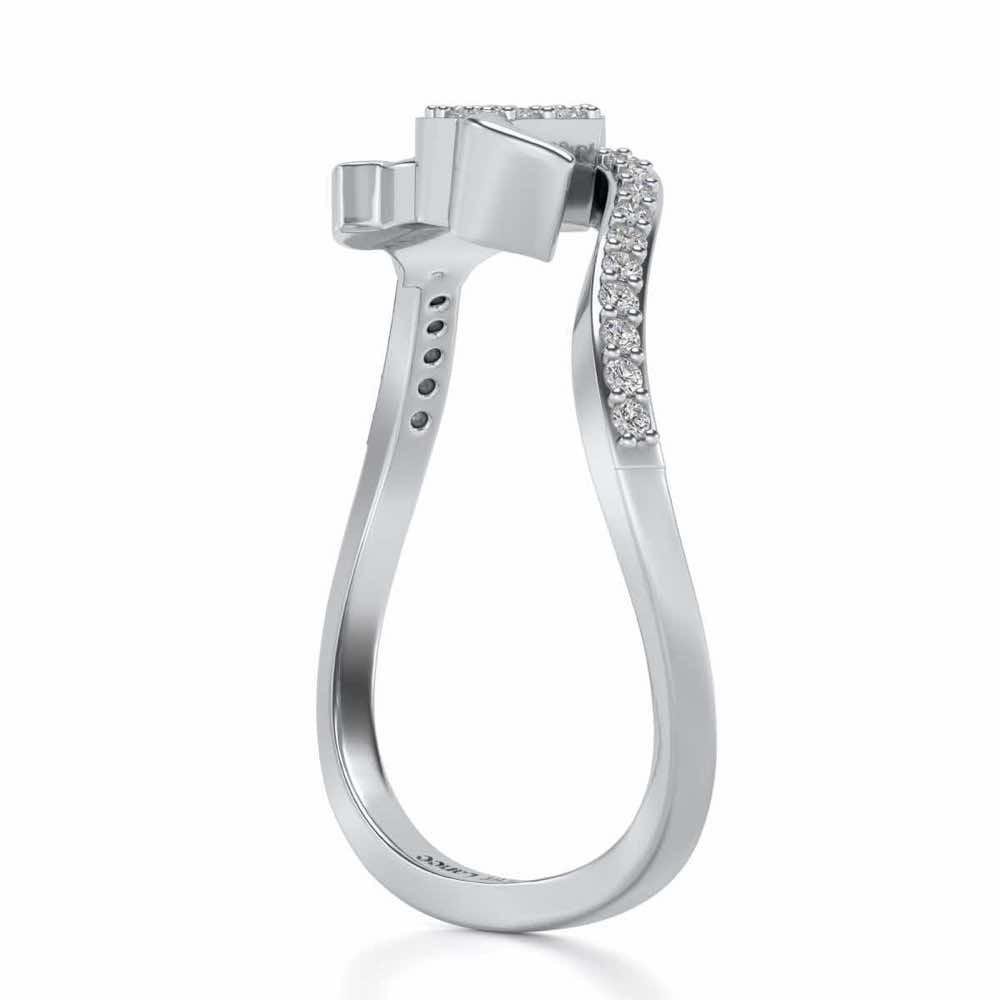 Capricorn Silver Ring - White Gold - Image 4