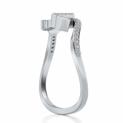 Capricorn Silver Ring - White Gold - Image 4