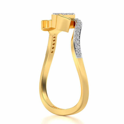 Capricorn Silver Ring - Yellow Gold - Image 4