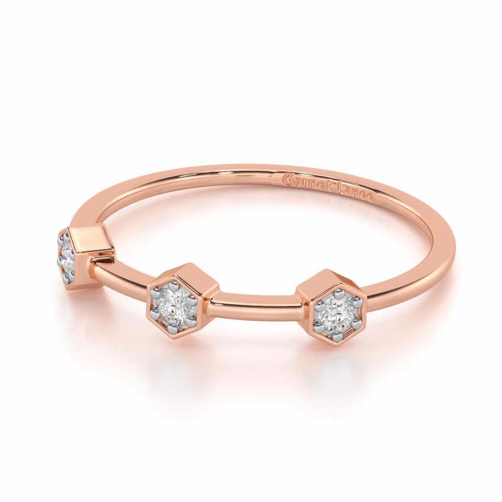 Captivating Charm Silver Ring - Rose Gold - Image 2