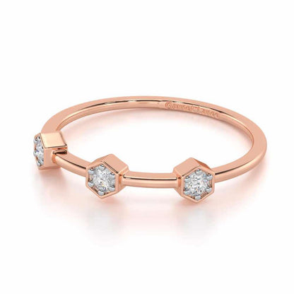 Captivating Charm Silver Ring - Rose Gold - Image 2