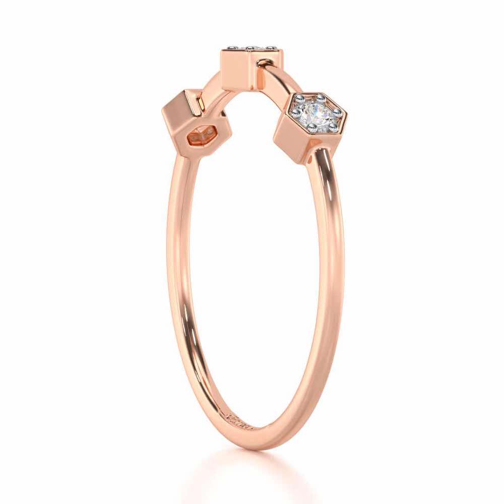Captivating Charm Silver Ring - Rose Gold - Image 3