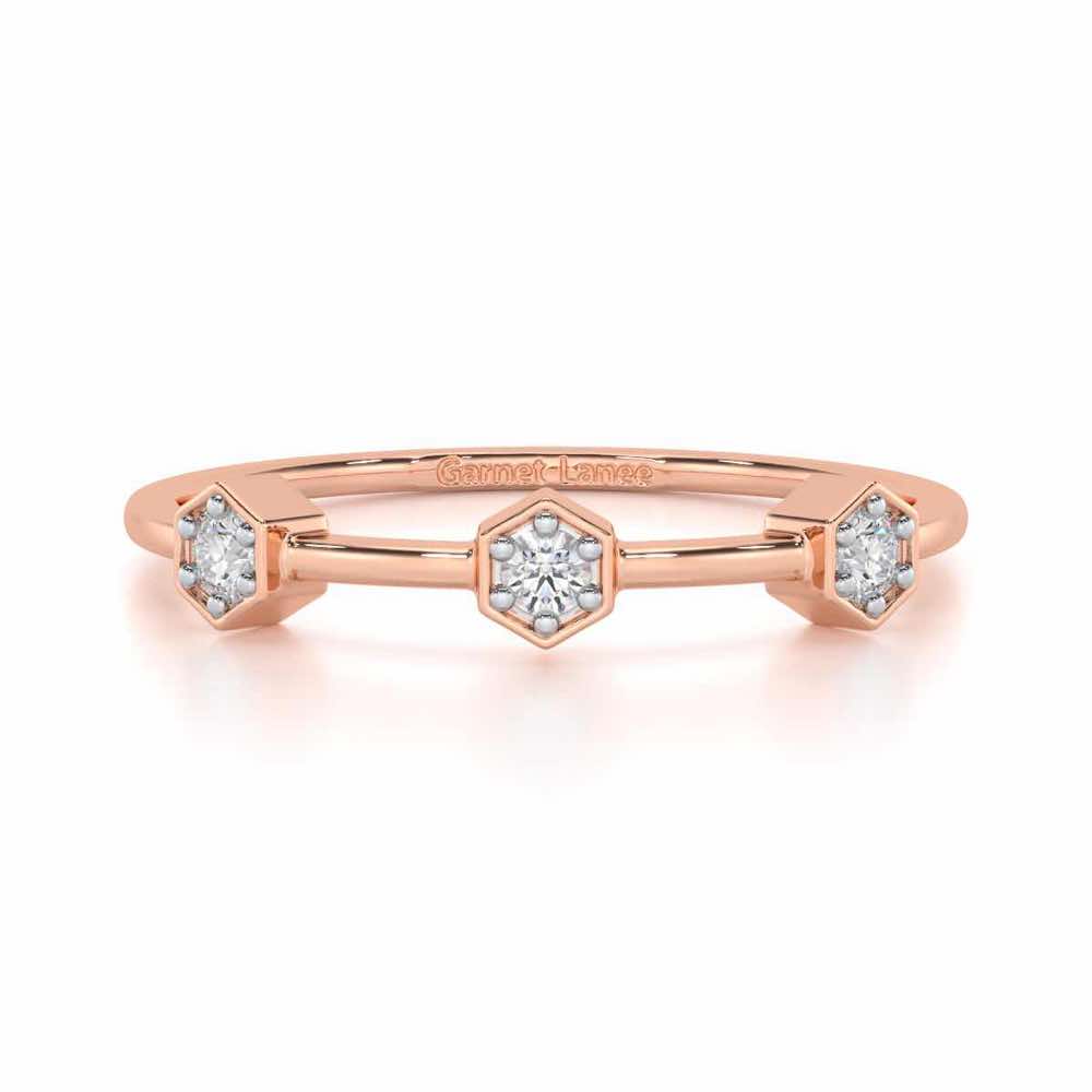 Captivating Charm Silver Ring - Rose Gold - Image 4
