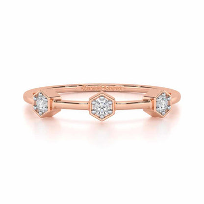 Captivating Charm Silver Ring - Rose Gold - Image 4