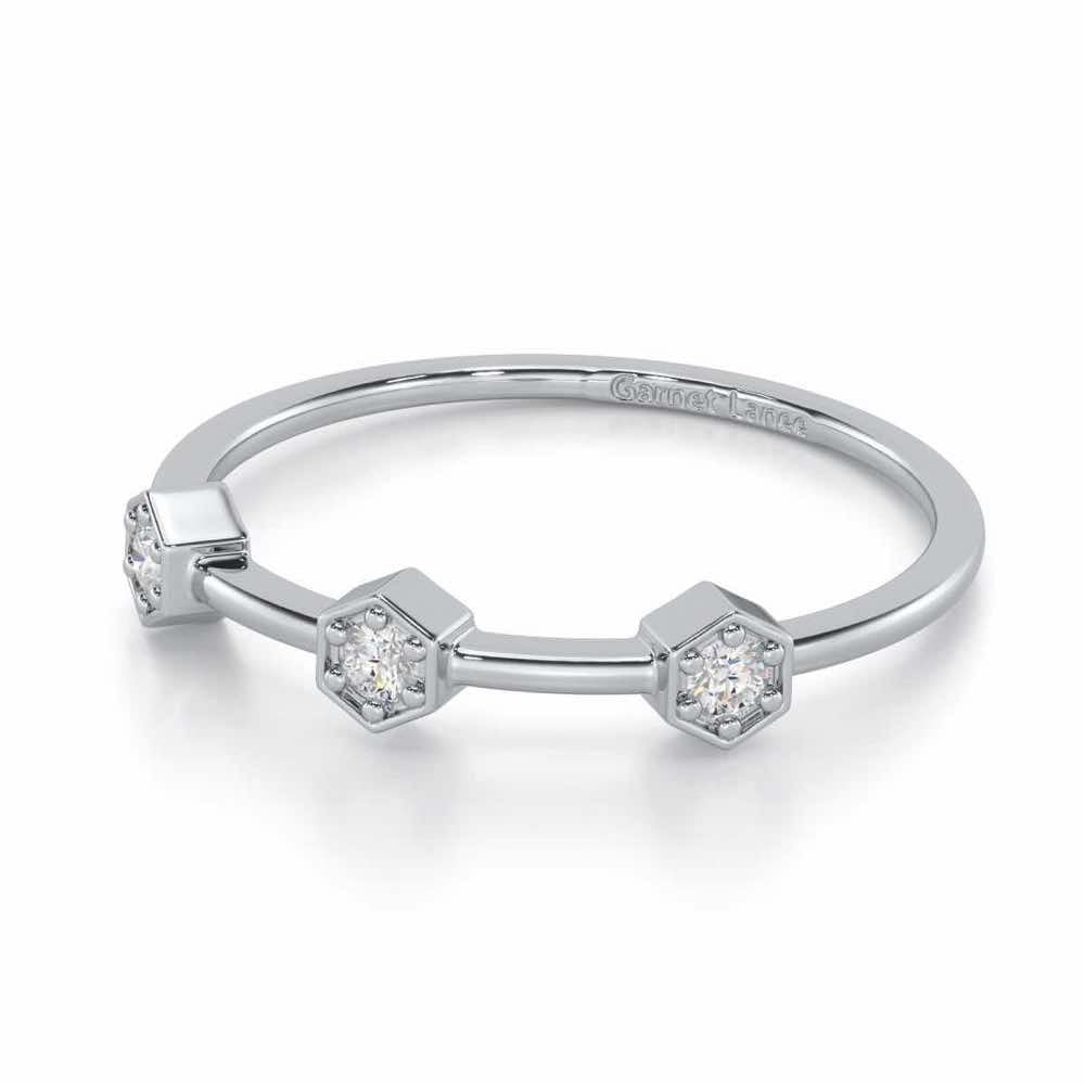 Captivating Charm Silver Ring - White Gold - Image 2