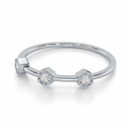 Captivating Charm Silver Ring - White Gold - Image 2