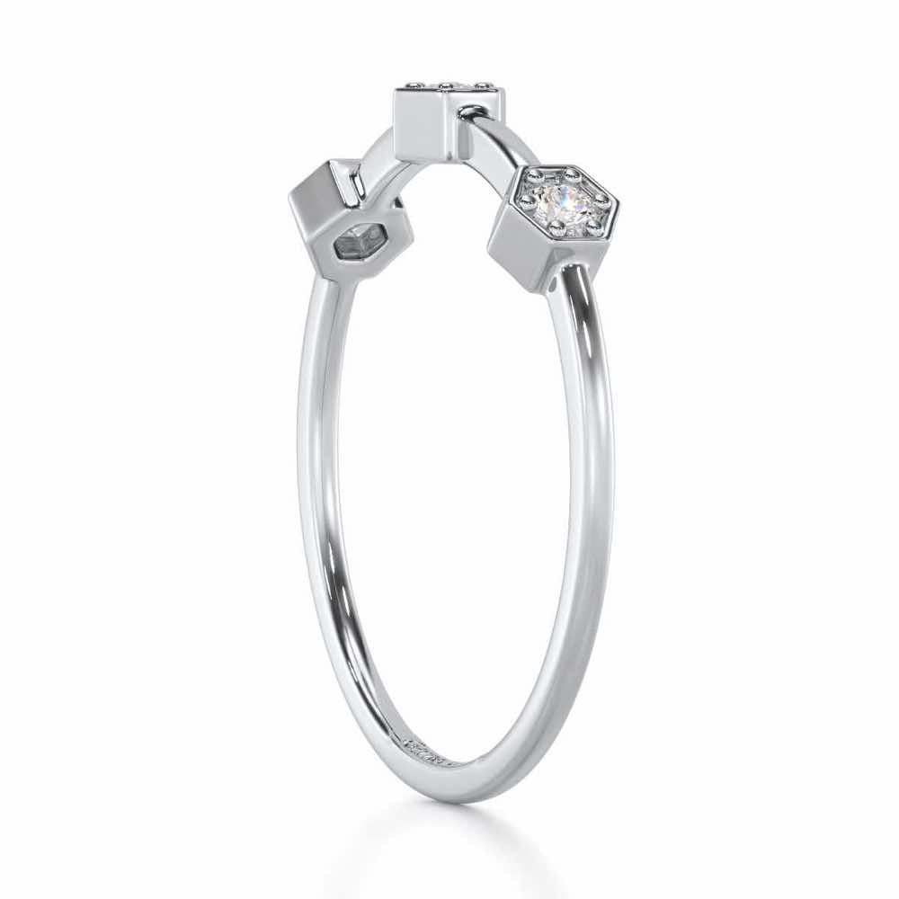 Captivating Charm Silver Ring - White Gold - Image 3
