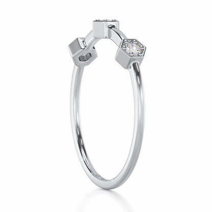 Captivating Charm Silver Ring - White Gold - Image 3