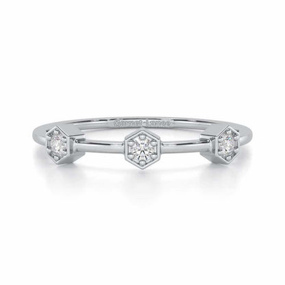 Captivating Charm Silver Ring - White Gold - Image 4