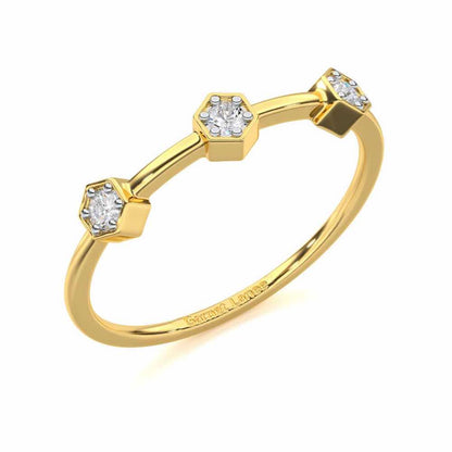 Captivating Charm Silver Ring - Yellow Gold - Image 1