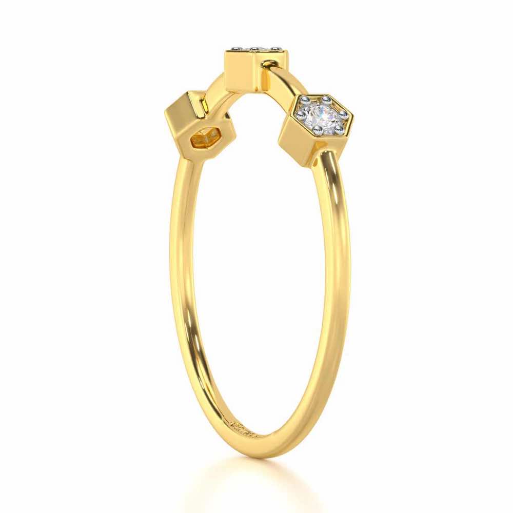 Captivating Charm Silver Ring - Yellow Gold - Image 3
