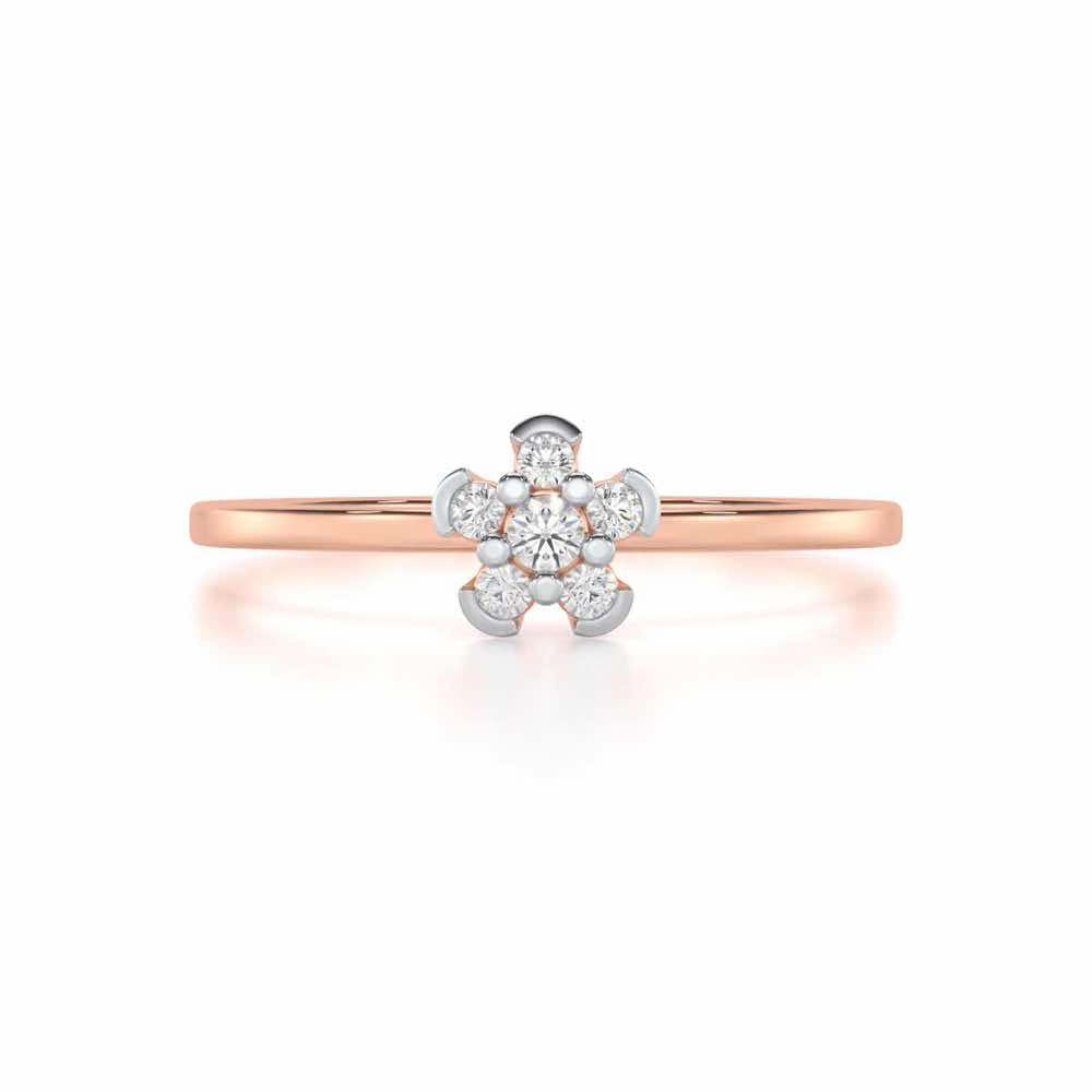 Captivating Cosmos Silver Ring - Rose Gold - Image 4