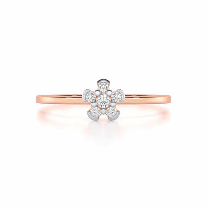 Captivating Cosmos Silver Ring - Rose Gold - Image 4