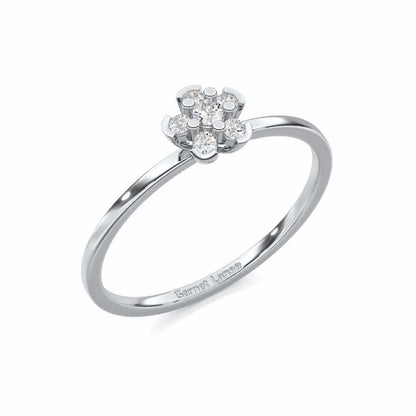 Captivating Cosmos Silver Ring - White Gold - Image 1