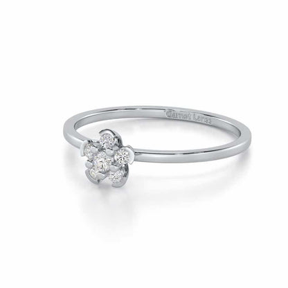 Captivating Cosmos Silver Ring - White Gold - Image 2