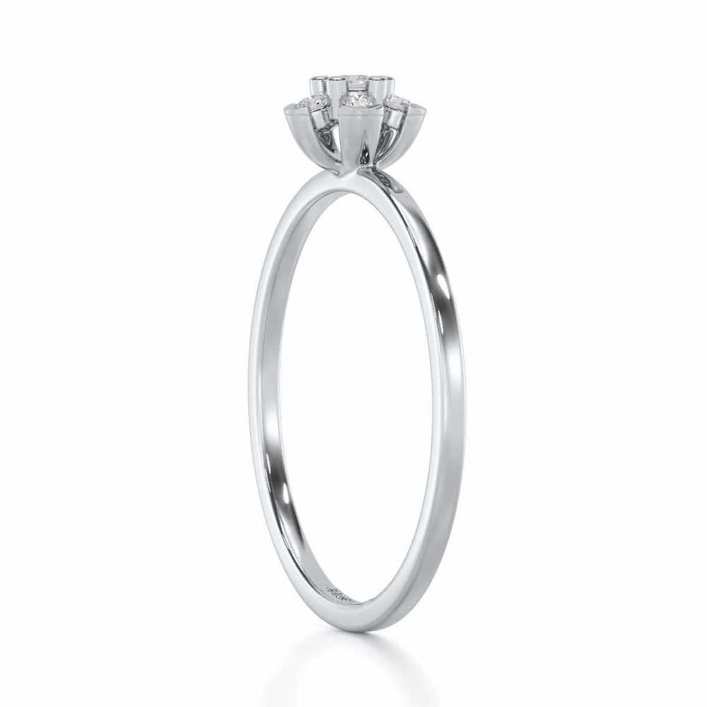 Captivating Cosmos Silver Ring - White Gold - Image 3