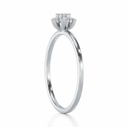 Captivating Cosmos Silver Ring - White Gold - Image 3