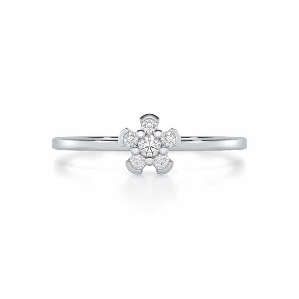 Captivating Cosmos Silver Ring - White Gold - Image 4