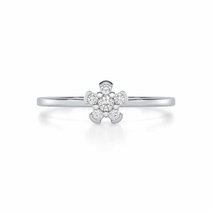 Captivating Cosmos Silver Ring - White Gold - Image 4