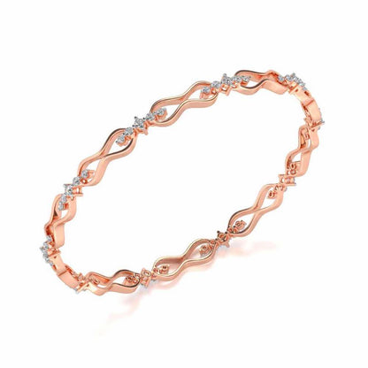 Captivating Silver Bangles - Rose Gold - Image 1