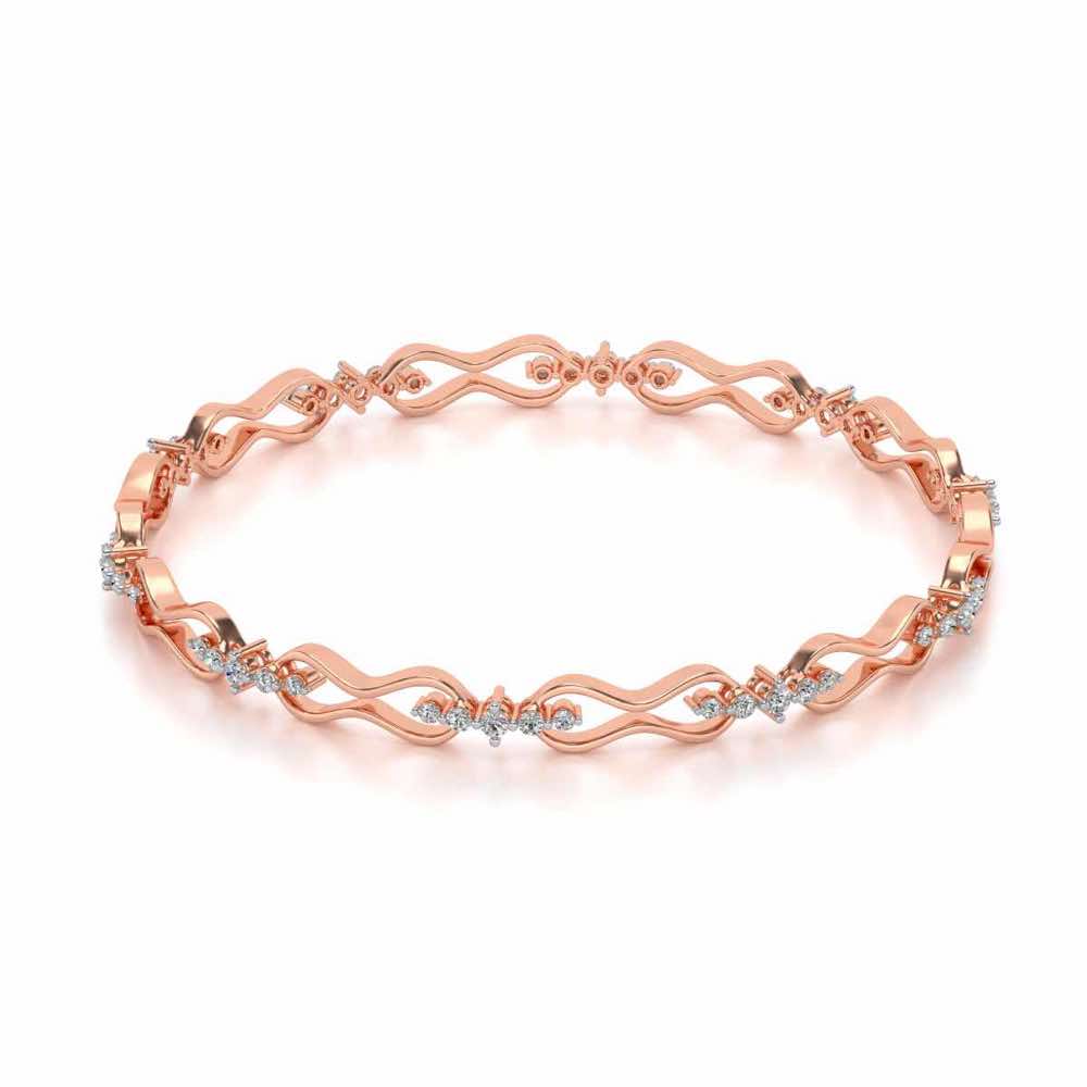 Captivating Silver Bangles - Rose Gold - Image 2