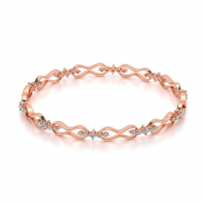 Captivating Silver Bangles - Rose Gold - Image 2