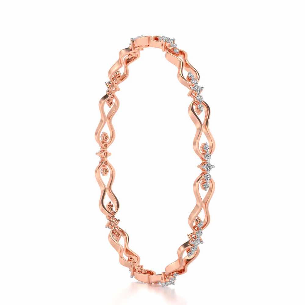 Captivating Silver Bangles - Rose Gold - Image 3